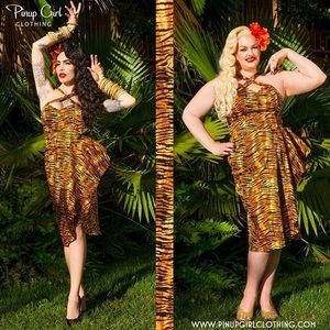 Deadly Dames PUG tiger print vixen dress